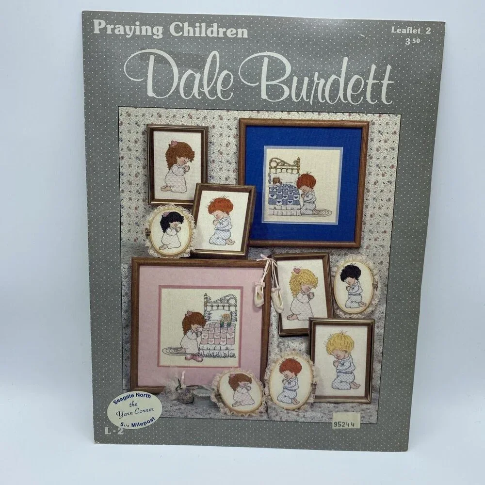 Praying Children By Dale Burdett Leaflet 2 Cross-stitch Pattern Preowned L-2